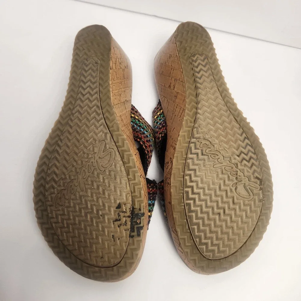 Skechers Women's Cali Beverlee Delighted Wedge Multicolor Sandals Size 8